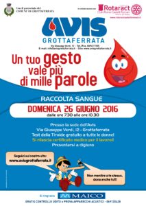 Donazione 26 giugno 2016
