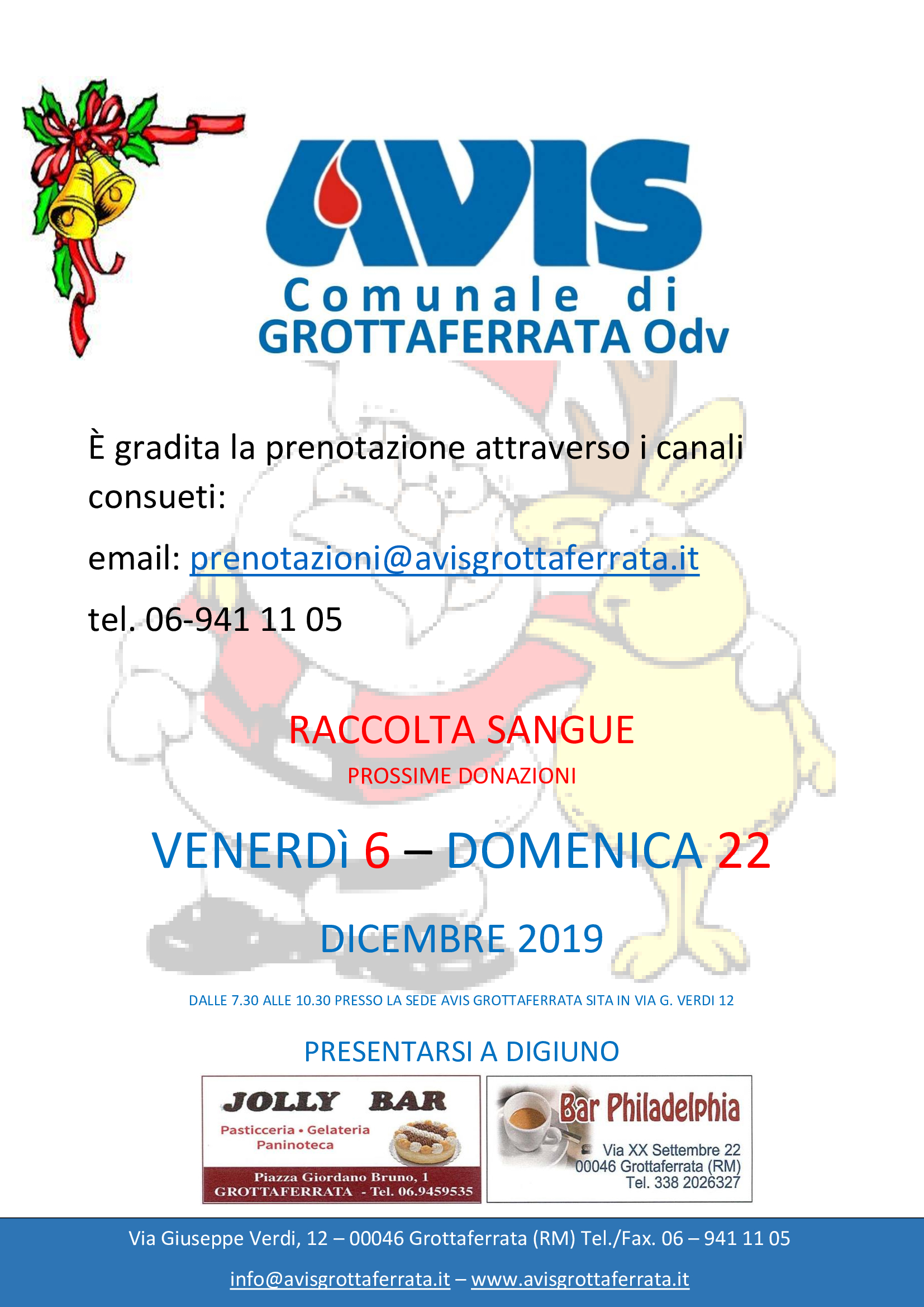DONAZIONI DICEMBRE 2019